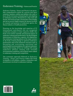 Back cover of the book titled Endurance Training - Science and Practice written by Iigo Mujika