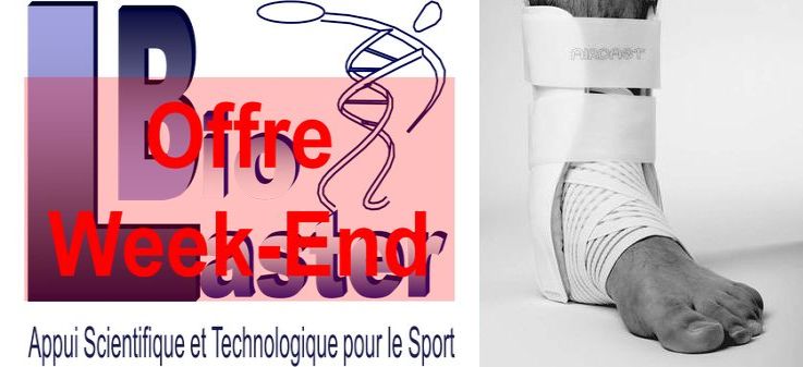 Offre de Week-end chez Biolaster: Stabilisateur de cheville Air Stirrup d'Aircast et Spandex