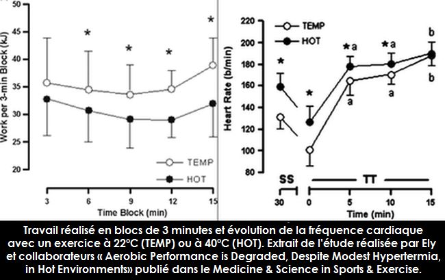 La Chaleur diminue la Performance Arobie, mme dans le cas d'une Hyperthermie lgre et d'une Activit Physique de Courte dure