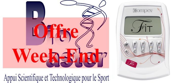 Offre Week-end chez Biolaster: Electro stimulateur COMPEX Fit