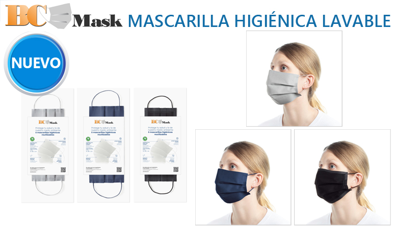 Nueva mascarilla reutilizable de algodn BC Mask