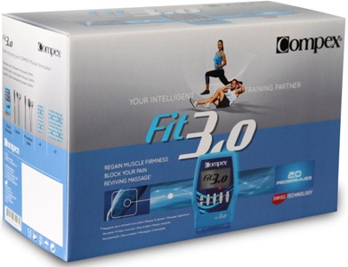 Electroestimulador Compex Fit 3.0 color Azul con Blanco 20 Programas  Anti-dolor para Recuperación y Rehabilitación
